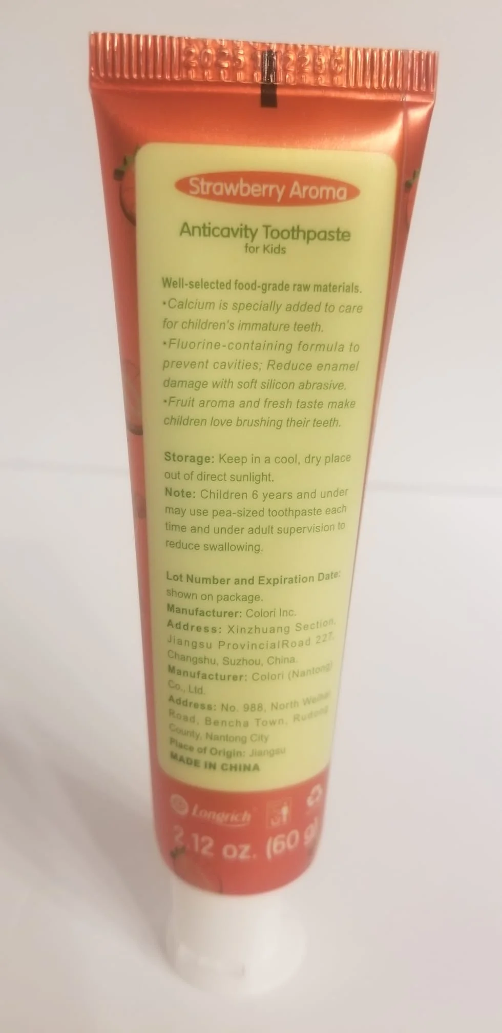 Anticavity toothpaste for kids flavor strawberry 60g 4 Anticavity toothpaste for kids flavor strawberry 60g - Image 4