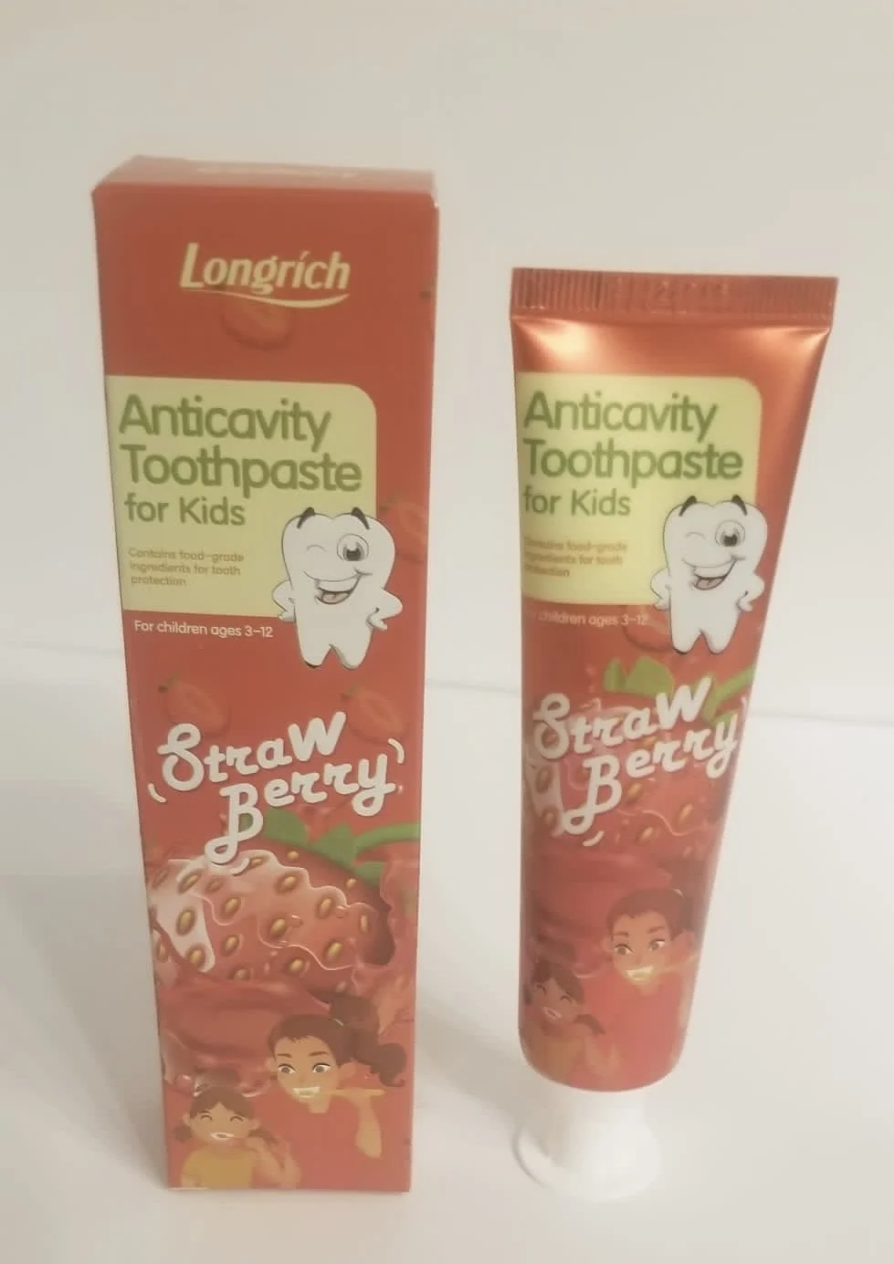 Anticavity toothpaste for kids flavor strawberry 60g 2 Anticavity toothpaste for kids flavor strawberry 60g - Image 2