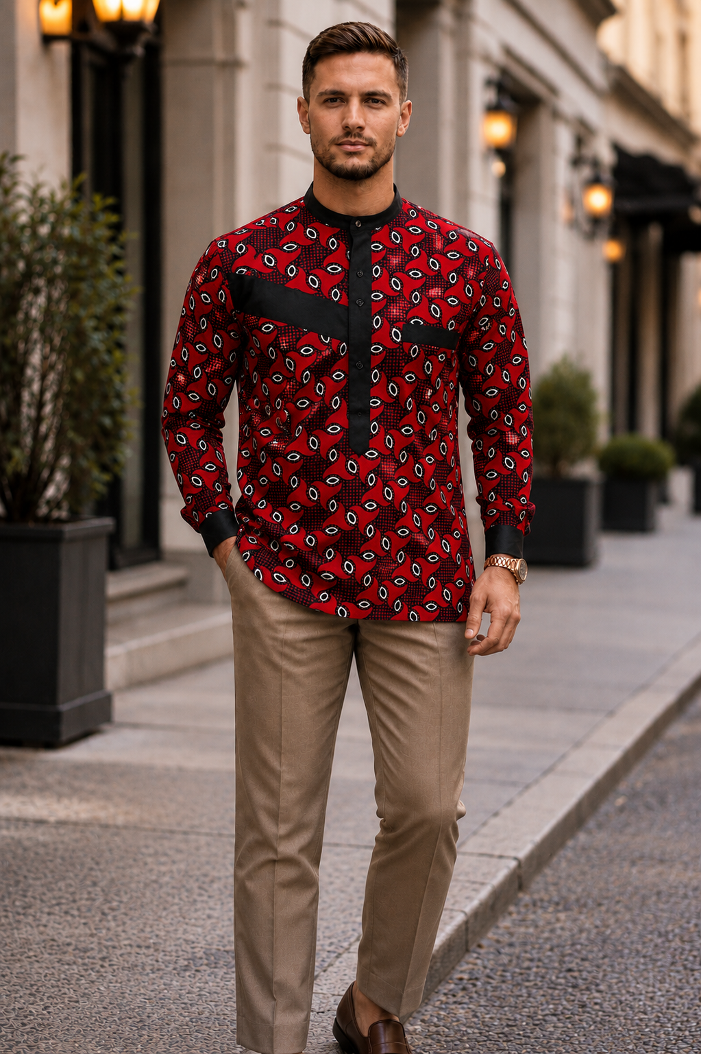 Men's long-sleeve dress shirt-Black pearl L 5 Men's long-sleeve dress shirt-Black pearl L - Image 5